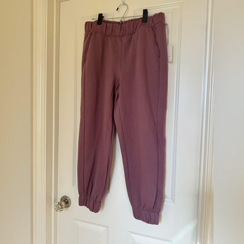 mauve fleece lined sweat set